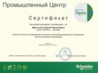 Сертификат Мартынова Сергея Николаевича